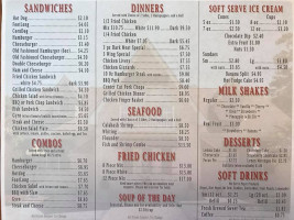 Dairy Dream Drive In menu