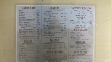 Dairy Dream Drive In menu