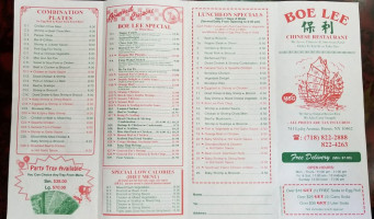 Boe Lee menu