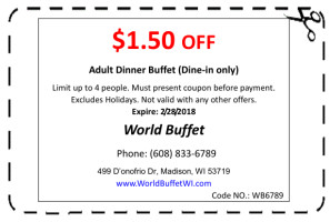 World Buffet menu