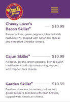 Kroll's Diner menu