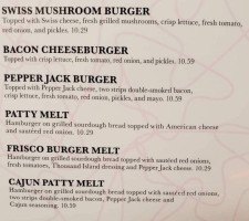 Kroll's Diner menu