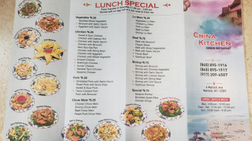 China Kitchen menu