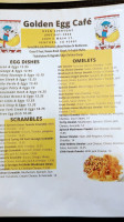 Golden Egg Cafe menu