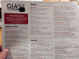 Gia Mia Wheaton menu