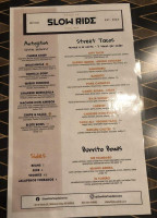 Slow Ride Tequila Cocina menu