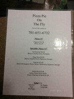 Pizza Pie On The Fly menu