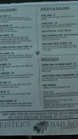 Meister's Grill menu