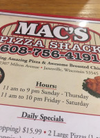 Mac's Pizza Shack food