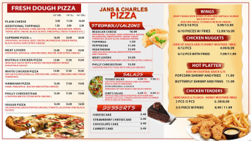 Jan's Charles' Pizza menu