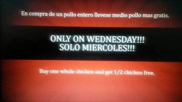 Buen Pollo menu