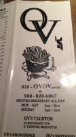 Ov's menu