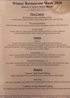 Quivey's Grove menu