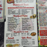 Becky's Taqueria menu