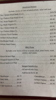 Pena Red Barn Cafe menu