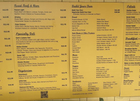 Sam's Deli menu