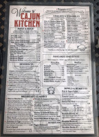 Cajun Kitchen Cafe menu