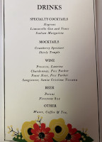 Arnoldi's Cafe menu