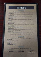 Mattie B's menu