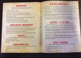 Aztec Grill menu