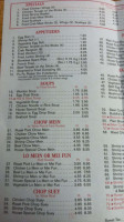 Golden Dragon menu