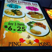 Ping Pong Cafe food