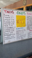 Guanajuato Mexican menu