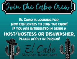 El Cabo Mexican menu