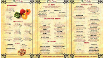 El Cabo Mexican menu