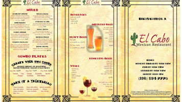 El Cabo Mexican menu