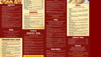 Georgina's Pizzeria menu