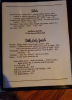 The Frog Pond menu