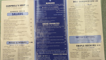 Sutton's Drug Store menu