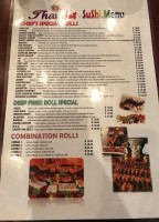 Thai Hot menu