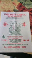 Golden China menu