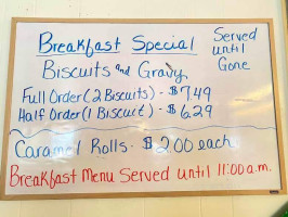 Rock Lake Cafe menu