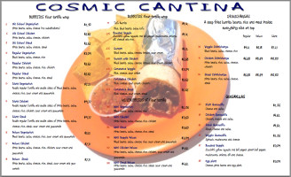 Cosmic Cantina menu