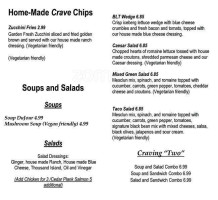 Crave menu