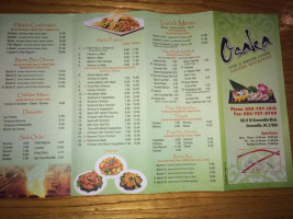 Osaka Sushi Hibachi menu