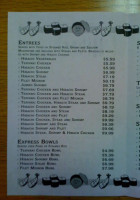 Hibachi Express menu