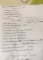 Farmers Inn menu