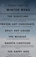 Dakota Coffee menu