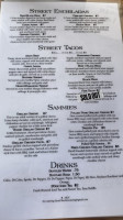 Shorties Grille menu