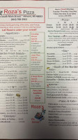 Almont Roza's Pizza menu