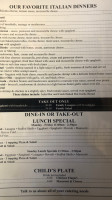 Reno's Pizza Italian menu