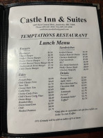 Temptations Restaurant And Bar menu