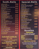 Yoshi's Grill menu