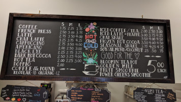 Bloomin Cup Cafe menu