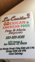 La Casita Cafe menu