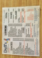 Duffs menu